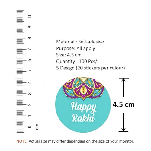 SVM CRAFT® Raksha Bandhan Stickers 80 Pieces Rakhi Labels Rakhi Stickers for Rakhi Rakhsha Bandhan Tags - Image 2