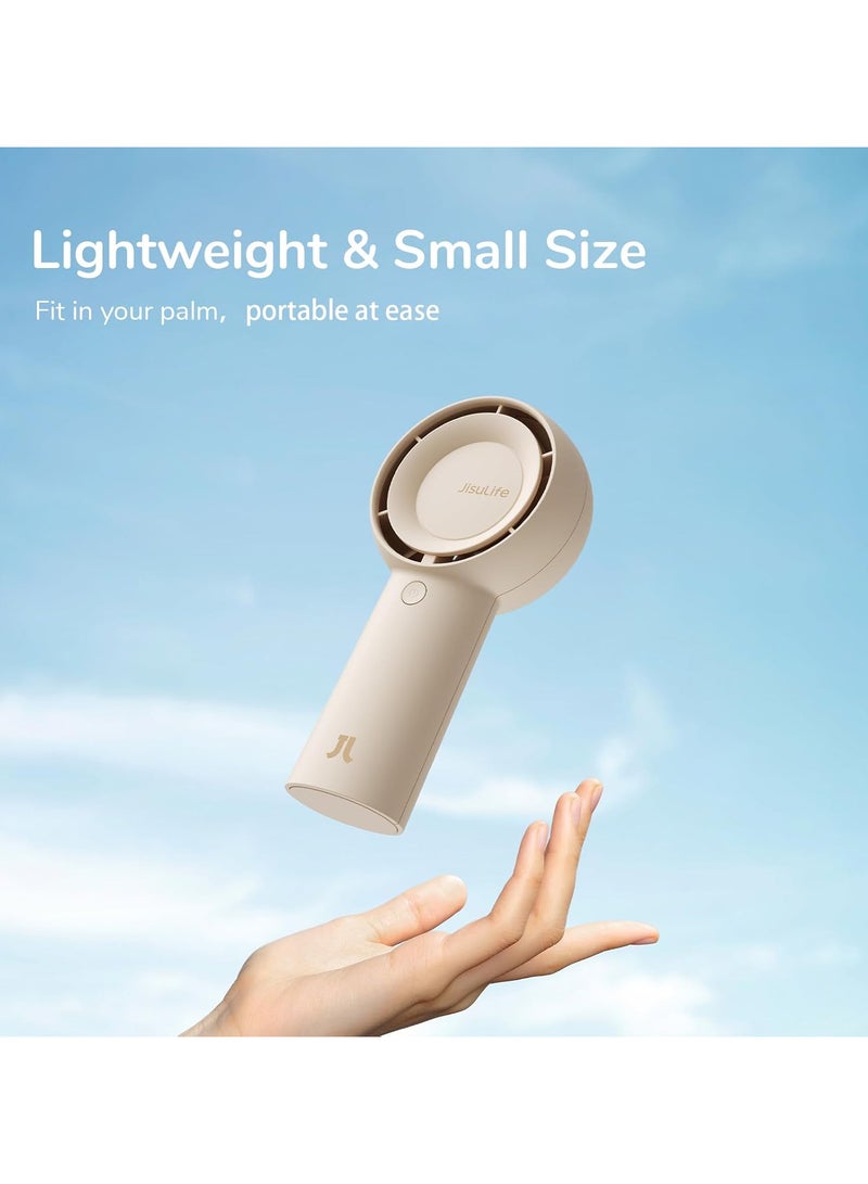JISULIFE Handheld Turbo Fan,16H Max Cooling Time Portable Fan, 4000mAh USB Rechargeable Personal Fan, Battery Operated Small Pocket Fan with 5 Speeds for Travel,Outdoor,Home,Office,Concerts - Image 4