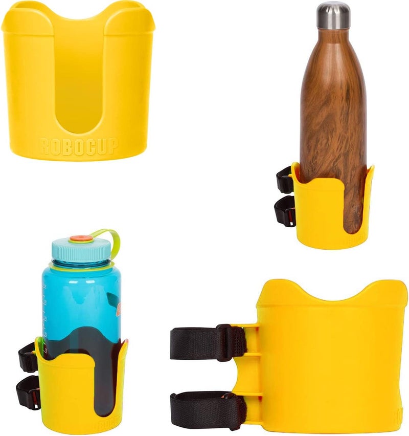 ROBOCUP Plus, (Yellow), Add-On Accessory XL Extension Cup Holder, Larger Drink Capacity, Perfect for Boats, Golf Carts, Walkers, Wheelchairs and Work. Made in USA (Includes 1) - Image 1