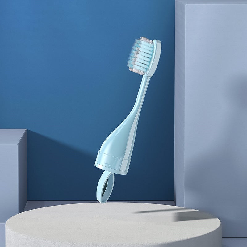 Orthodontic Toothbrush Foldable Portable Design - All-In-One Teeth & Interdental Cleaning Soft Bristle Toothbrush for Frequent Travelers & Daily Oral Care - Image 1