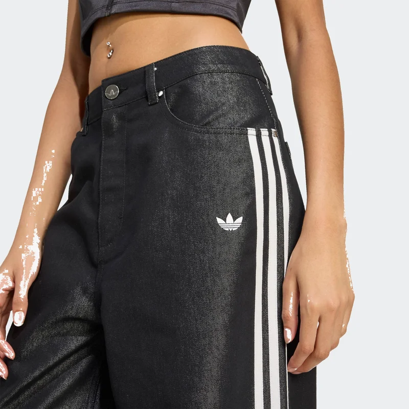 Adidas Originals Black Adilenium Season 4 Teamgeist Baggy Shine Denim Joggers for Women | Best Price UAE
