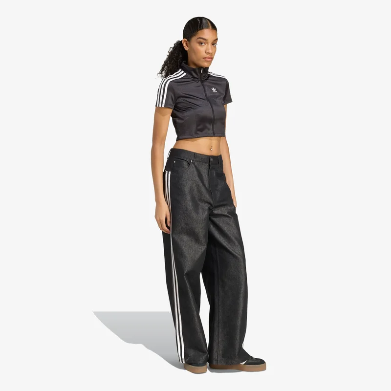 Adidas Originals Black Adilenium Season 4 Teamgeist Baggy Shine Denim Joggers for Women | Best Price UAE