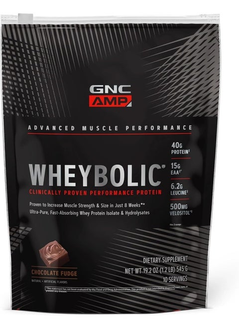 Wheybolic Protein Powder Targeted Muscle Building And Workout Support Formula Pure Chocolate Fudge 10 Servings