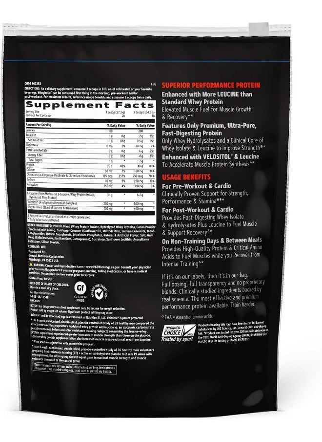 GNC AMP Wheybolic Protein Powder Targeted Muscle Building And Workout Support Formula Pure Chocolate Fudge 10 Servings  - Image 2