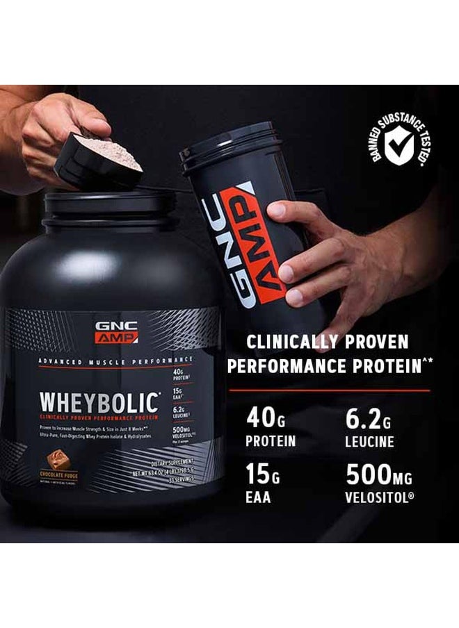 GNC AMP Wheybolic Protein Powder Targeted Muscle Building And Workout Support Formula Pure Chocolate Fudge 10 Servings  - Image 3