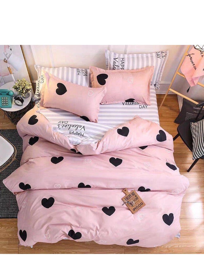 Single Size Comforter 4pcs set 160x210cm , fitted sheets size (120x200)+30cm Cotton and polyester Modern Geometric Triangle Pattern Soft