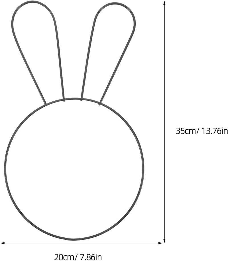 LUOZZY 3pcs Easter Bunny Wreath Frame Rabbit Head Circular Form for Diy Holiday Party Window Door Decorations - Image 5