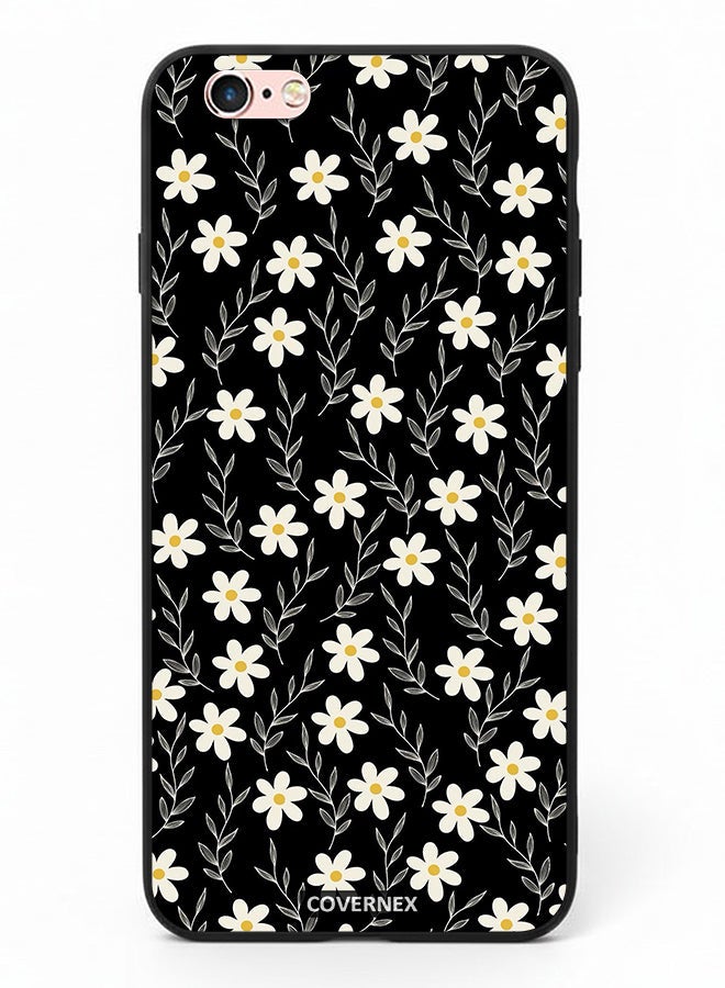 Covernex Apple iPhone 6 Protective Case Cover Printed Featuring Midnight Garden Tiny Daisy Pattern - Image 2