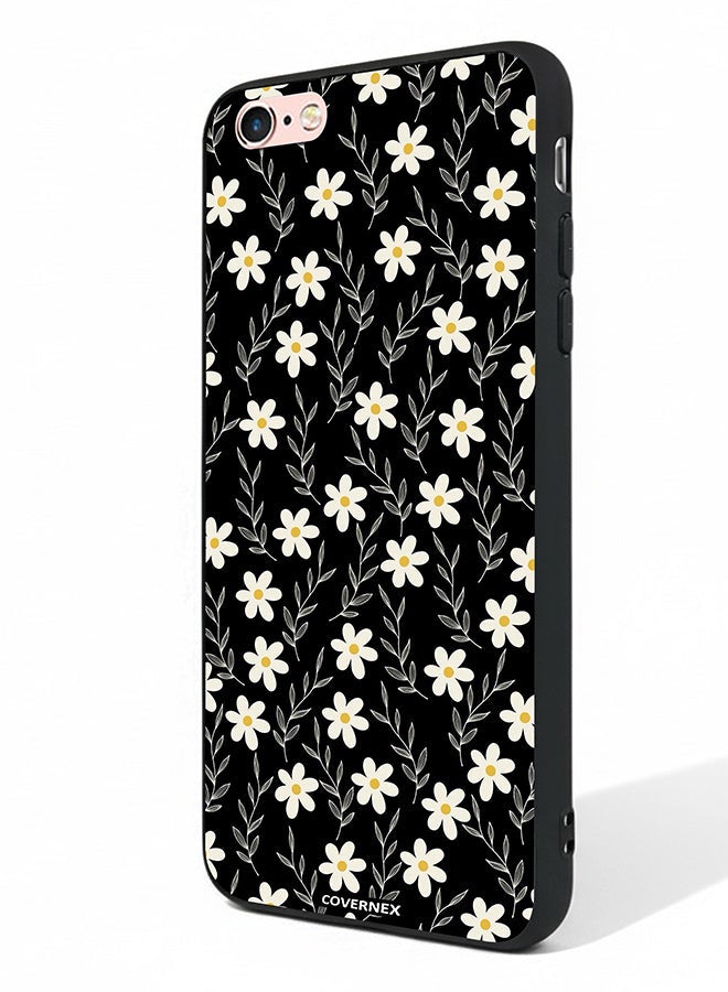 Covernex Apple iPhone 6 Protective Case Cover Printed Featuring Midnight Garden Tiny Daisy Pattern - Image 1