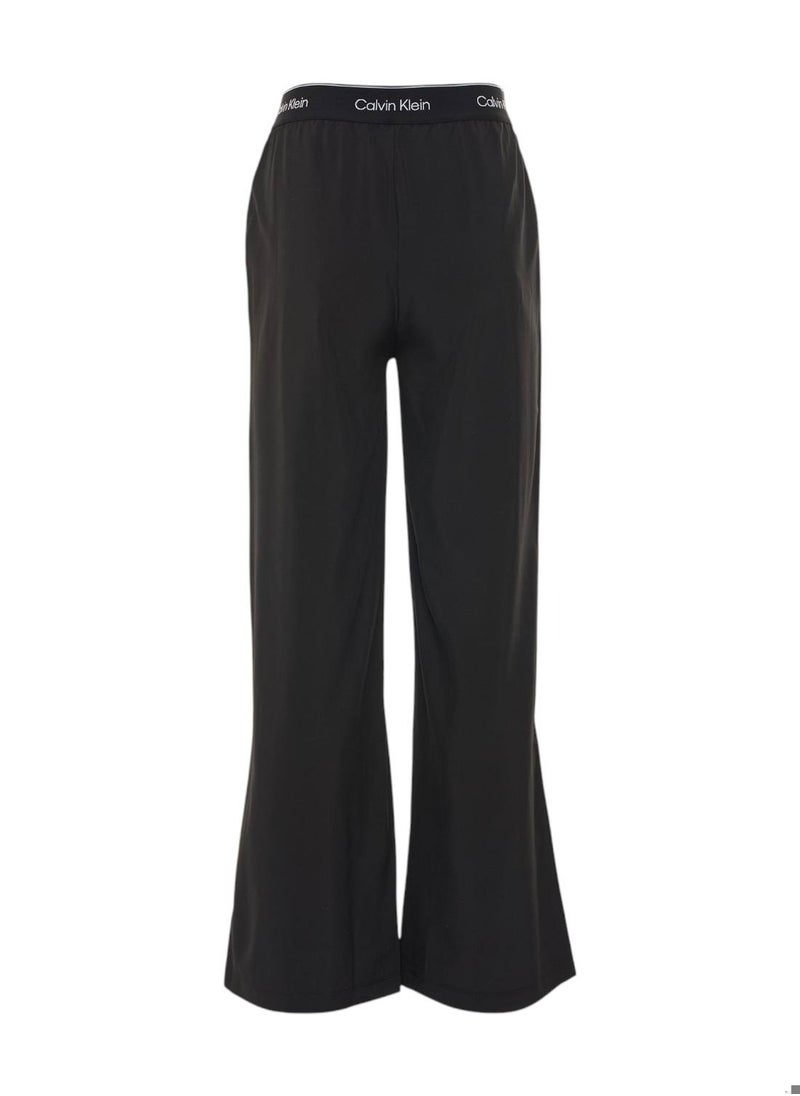 CALVIN KLEIN Women's Wide Leg Trousers - Polyester, Black  - Image 2