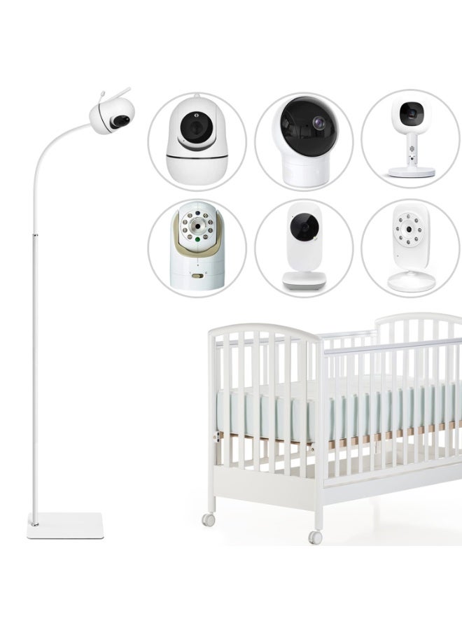 WALALLA Adjustable Height Baby Monitor Floor Stand Holder up to 170 cm, Telescopic Multi-Angle Adjustable Baby Monitor Mount with 1/4 Screw, Compatible with Infant Optics DXR-8 Pro, eufy, HelloBaby and ANMEATE - Image 1