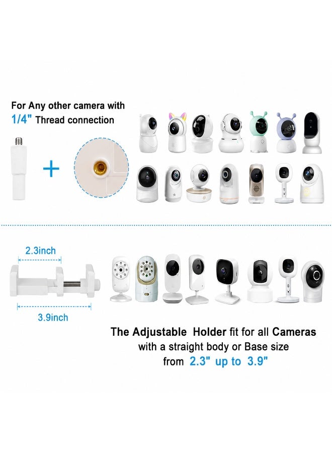 WALALLA Adjustable Height Baby Monitor Floor Stand Holder up to 170 cm, Telescopic Multi-Angle Adjustable Baby Monitor Mount with 1/4 Screw, Compatible with Infant Optics DXR-8 Pro, eufy, HelloBaby and ANMEATE - Image 4