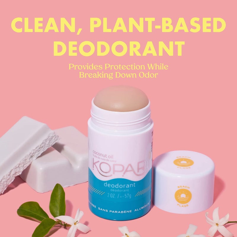 Kopari Kopari Aluminum Free Coconut Deodorant, Non Toxic & Clean Plant-Based, No Aluminum, Parabens or Baking Soda, Long Lasting Protection, Beach 2 oz - Image 2