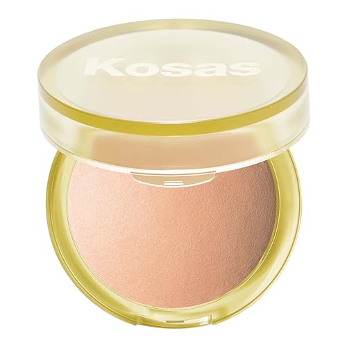 Kosas Sun Show Glowy Warmth Baked Bronzer Contouring Powder for Cheekbones Nose Jawline Enriched with Concentrated Fatty Acids TalcFree Vegan Hypoallergenic Waves - Image 1