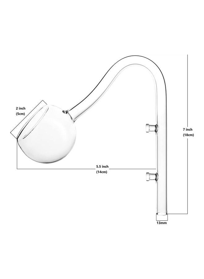 Generic Aquarium Glass Inlet and Outlet, J-shaped Inlet Hemispherical Outlet Oil Removal Film Inlet and Outlet Set  - Image 5