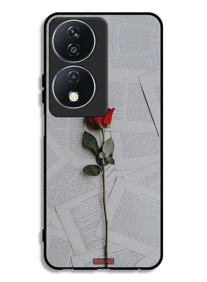 Tolwak Honor X7b 5G Protective Case Cover Rose On Papers - Image 1