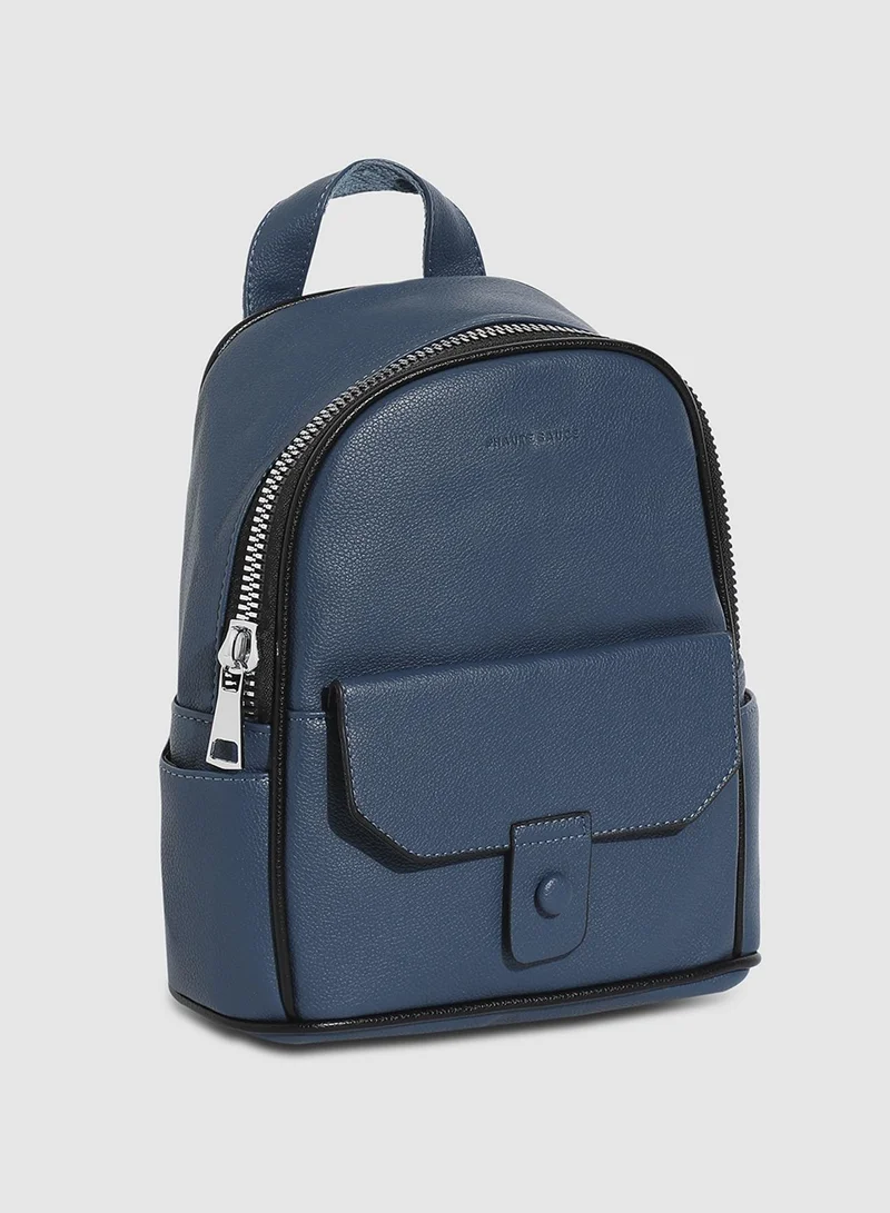 Haute Sauce Elevated Round Mini Backpack - Indigo Blue