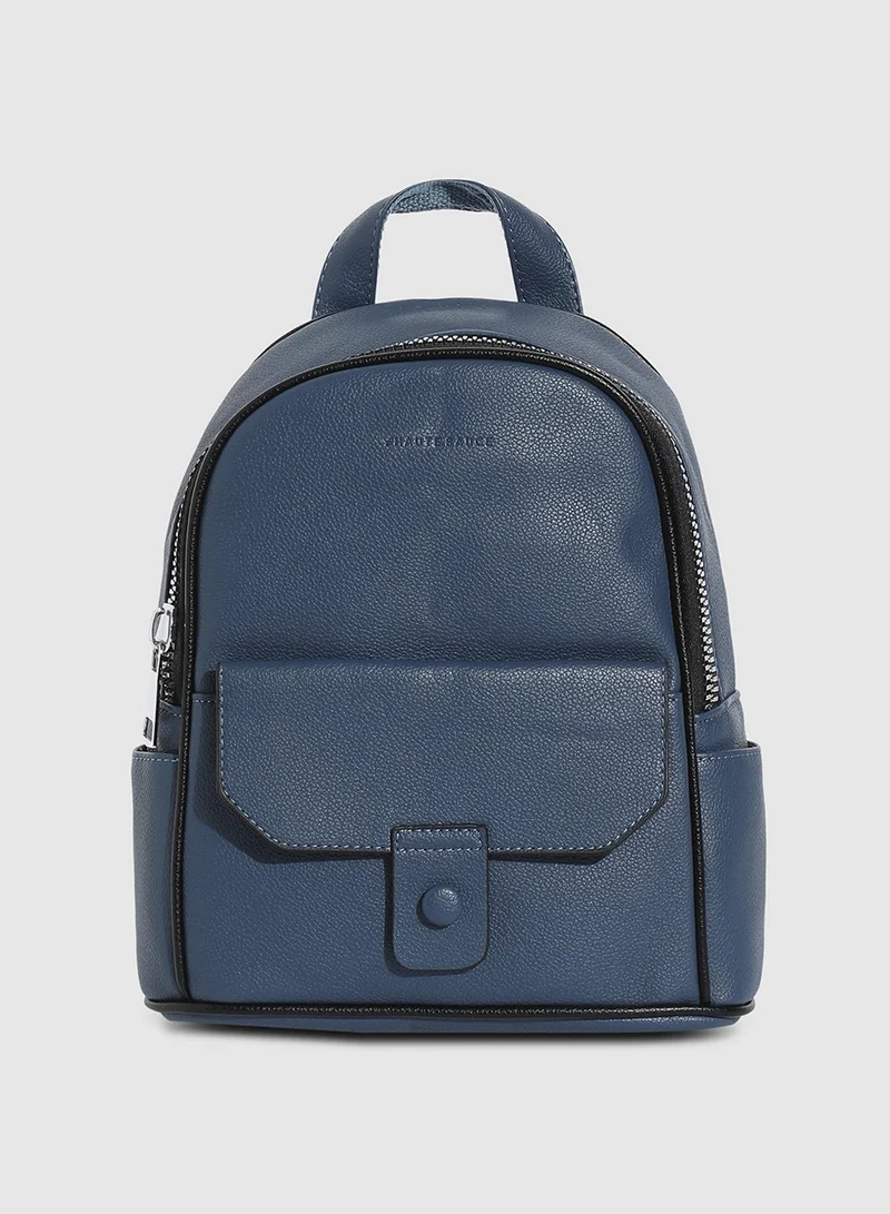 Haute Sauce Elevated Round Mini Backpack - Indigo Blue