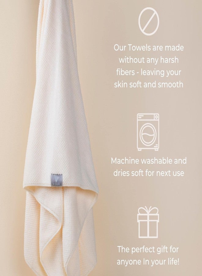 VOLO Hero Salt White Body Towel | Luxury Bath Towel | Ultra Soft, Super Absorbent, Quick Drying Nanoweave Fabric | Spa Towels for Bathroom | Extra Large Post Shower Wrap | Gentle on Skin | Microfiber - Image 4