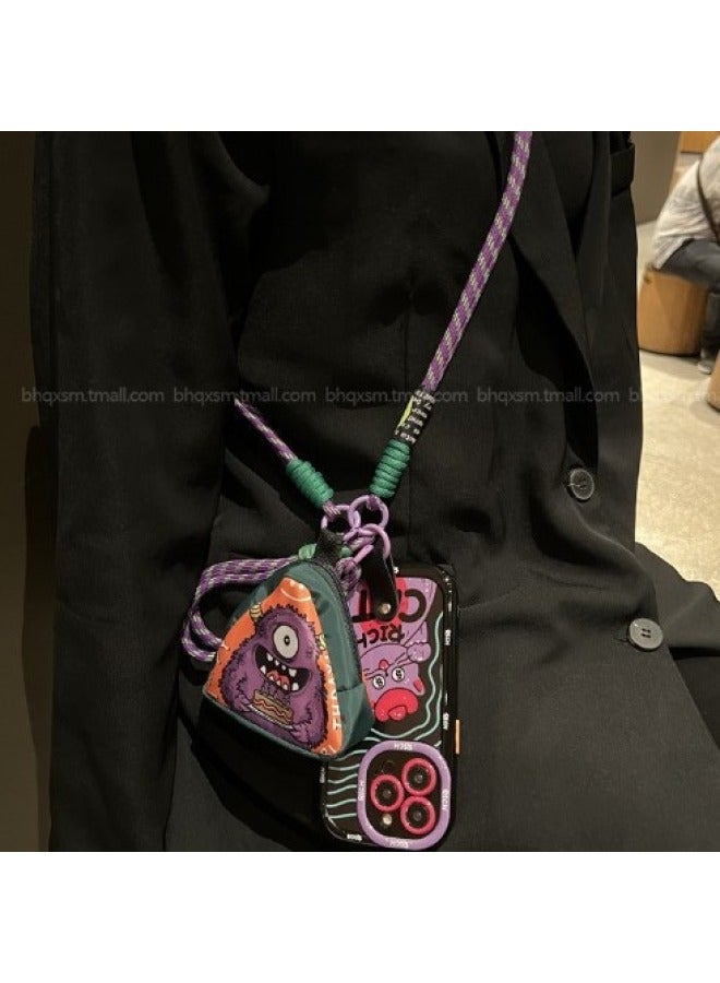 Mobile Phone Case High Sense Diagonal Straddle Rope Strap For Iphone 15/14/13 Protective Case For Iphone12promax Wholesale-Color:Dopamine Smiley Small Satchel-Applicable Model:For Iphone 15