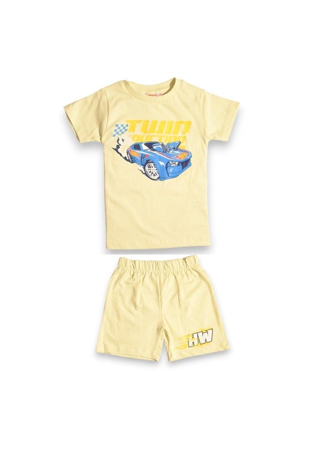 هوت ويلز طقم تيشيرت وشورت للأولاد من هوت ويلز - Image 1