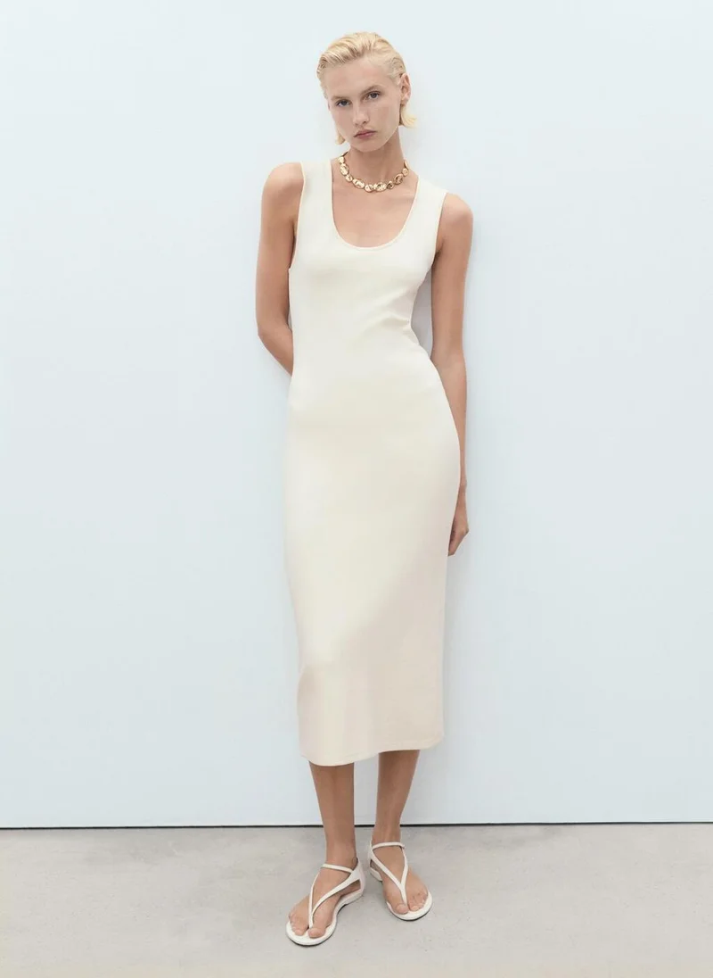 مانجو Fitted midi-dress