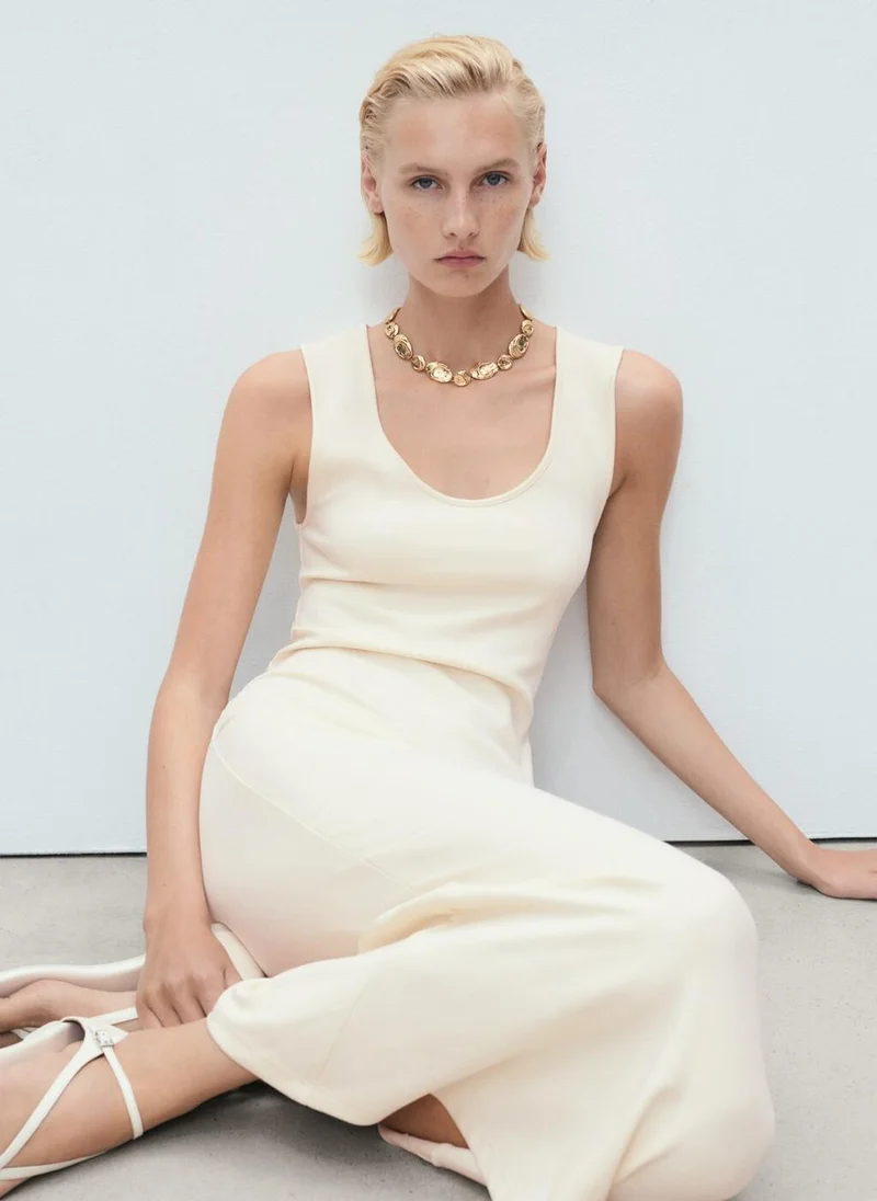 MANGO  Fitted midi-dress for Women | Best Price UAE