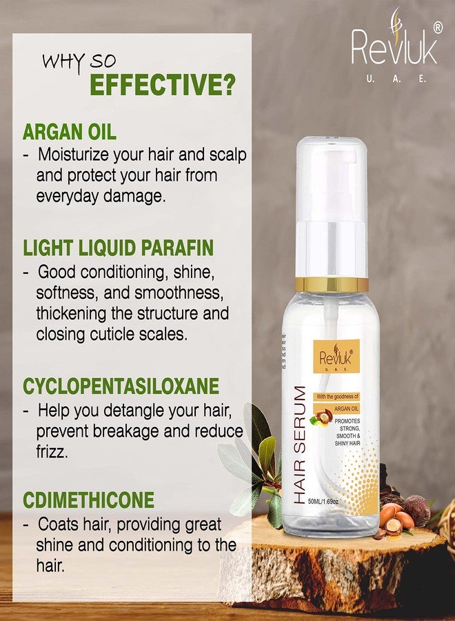 Revluk- Hair Serum - Protection and Shine, For Dry, Flyaway & Frizzy Hair, Instant Shine & Smoothness | Regular use Hair Serum 50 ml - Image 2