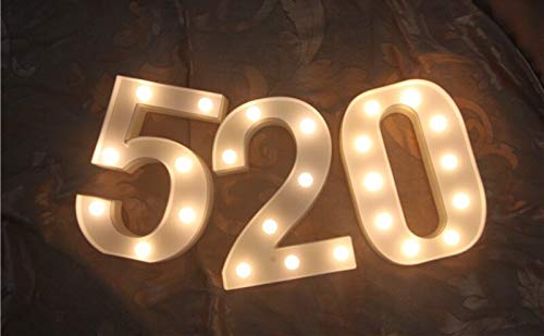 Balloonistics Warm White LED Marquee Number 5 Light - 9-Inch Cordless Battery-Operated Night Light - Standing Sign for 5th Birthday, Anniversary, Wedding & Home Decor (Number 5) - Image 4