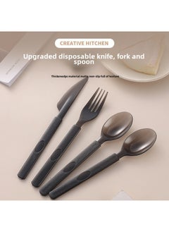 Generic 一次性勺子叉子食品级外卖批发商用户外调羹餐具蛋糕甜品单独包装-颜色:加厚叉子【8.7g独立包装】200支⭐送杯垫1个-规格:无规格⭐送杯垫1个  - Image 2