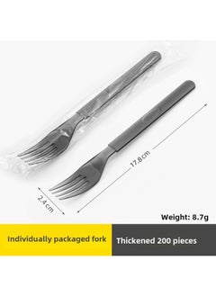一次性勺子叉子食品级外卖批发商用户外调羹餐具蛋糕甜品单独包装-颜色:加厚叉子【8.7g独立包装】200支⭐送杯垫1个-规格:无规格⭐送杯垫1个