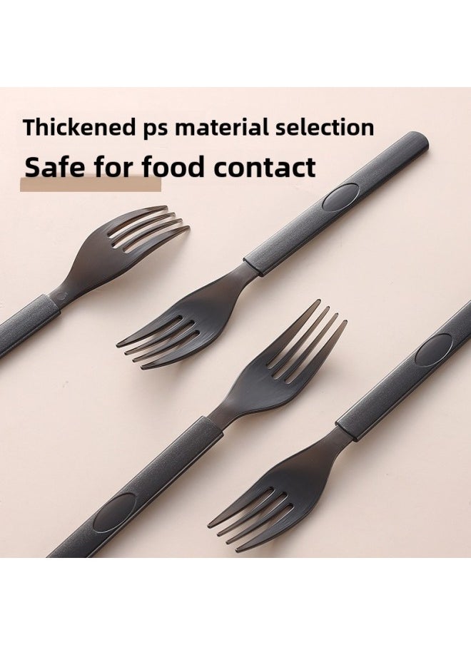 Generic - 一次性勺子叉子食品级外卖批发商用户外调羹餐具蛋糕甜品单独包装-颜色:加厚叉子【8.7g独立包装】200支⭐送杯垫1个-规格:无规格⭐送杯垫1个 - Image 1