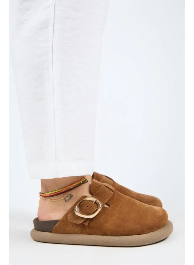 Manijero  (Asymmetry) Women's Genuine Leather Belted Buckle Sabo Taba Sandal. for Women | Best Price UAE