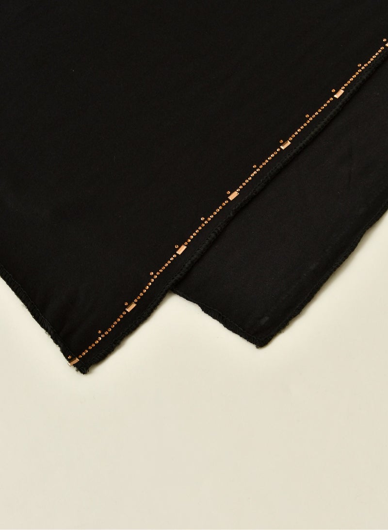 Jersey Hijab for Women with Gold Chain Muslim Islamic Headscarf Full Cover Wrap  - Image 2