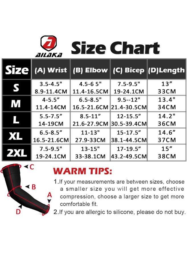 Ailaka Medical Compression Arm Sleeves for Men Women - 20-30 mmHg Lymphedema Compression Sleeves Support for Arms Pain - Image 5