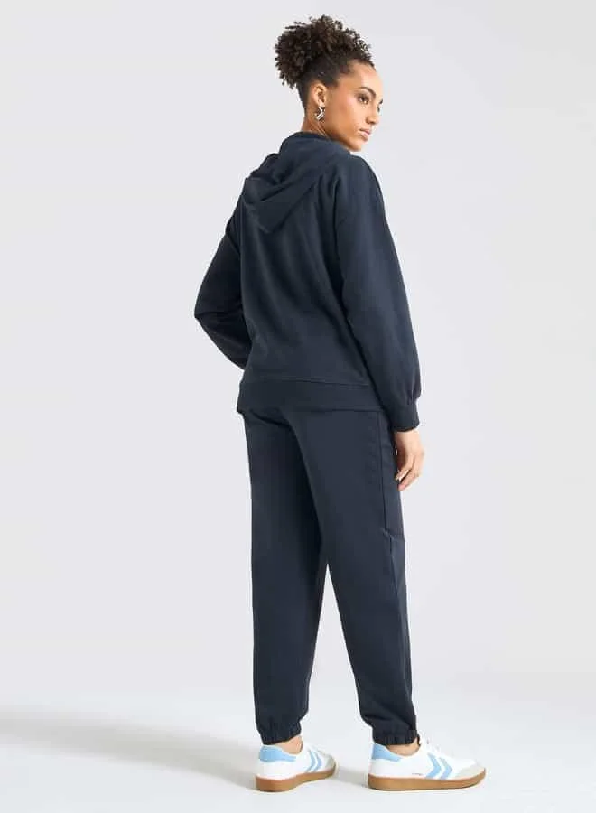 Splash FAV Kangaroo Pocket Detail Zip Through Hoodie and Joggers Set