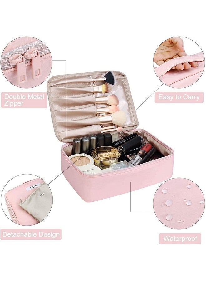CLUSPEX Cosmetic Organizer Bag with Pouch, Makeup Pouch for Home and Travel, Makeup Organiser for Brushes, Toiletries, Cosmetics for Women - 24 x 17 x 7 cm (Pink) - Image 3