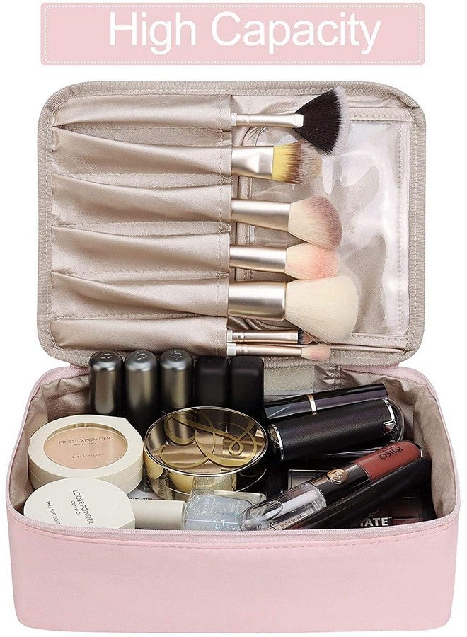 CLUSPEX Cosmetic Organizer Bag with Pouch, Makeup Pouch for Home and Travel, Makeup Organiser for Brushes, Toiletries, Cosmetics for Women - 24 x 17 x 7 cm (Pink) - Image 2