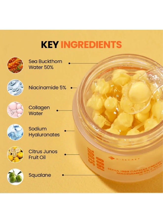 كي-سيكريت كريم كبسولة سيول 1988: نياسيناميد 5% + يوجا 50 مل - Image 4