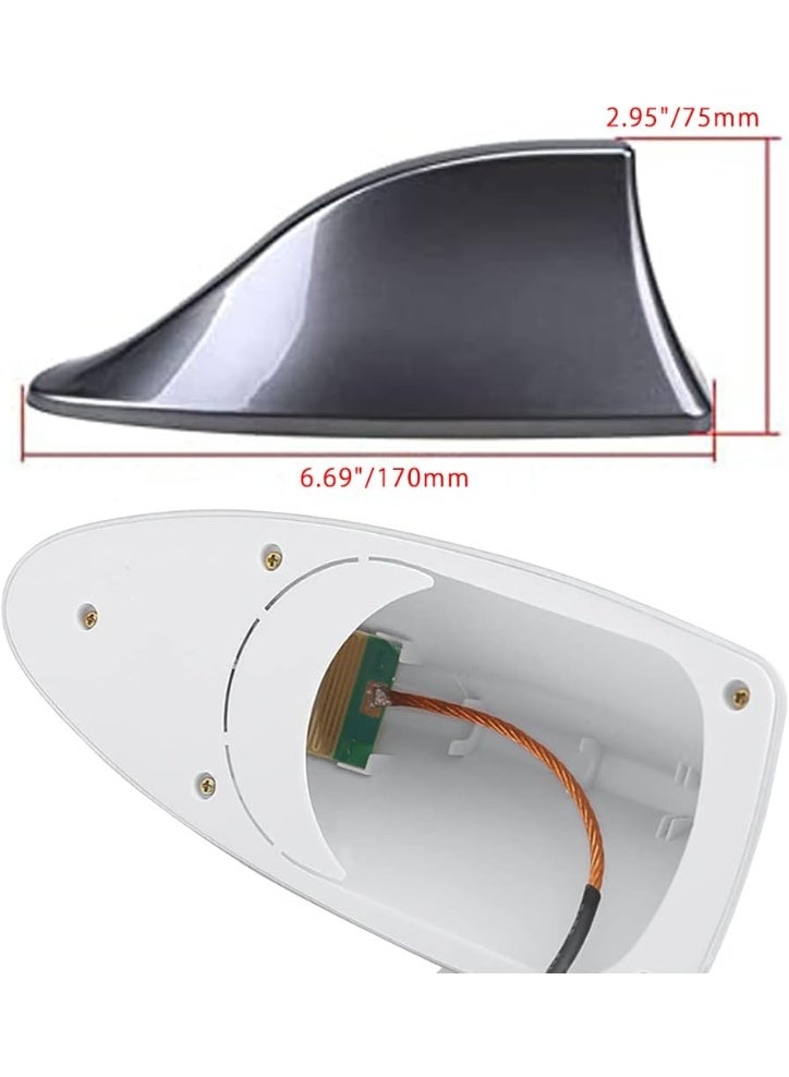 Car Antenna Short, Car Antenna, Car Antenna FM DAB Antenna, Universal Car FM Antenna Radio Amplifier Shark Fins Antenna Vehicles for Decoration,1P - Image 2