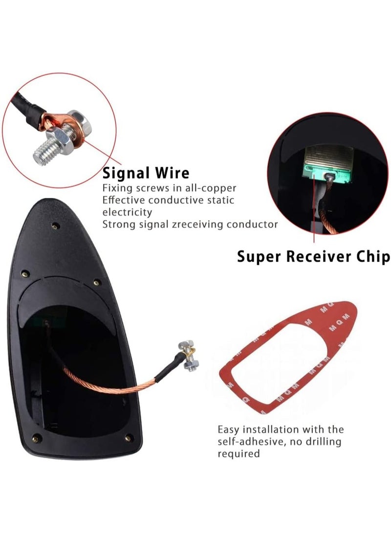 Car Antenna Short, Car Antenna, Car Antenna FM DAB Antenna, Universal Car FM Antenna Radio Amplifier Shark Fins Antenna Vehicles for Decoration,1P - Image 4