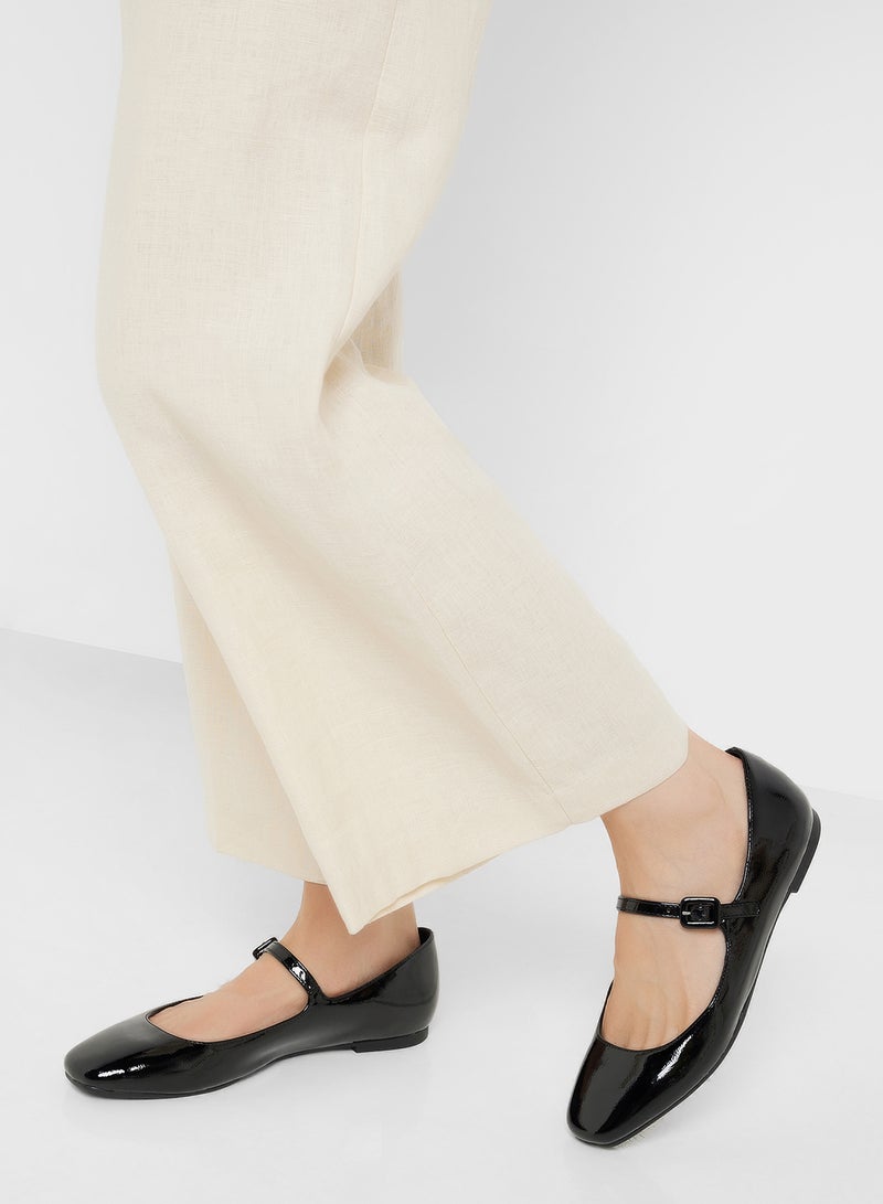 STEVE MADDEN Caddie Buckle Strap Closed Toe Ballerinas  - Image 5