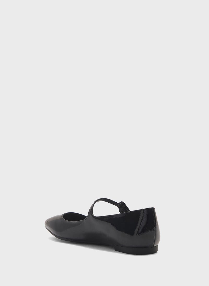 STEVE MADDEN Caddie Buckle Strap Closed Toe Ballerinas  - Image 3