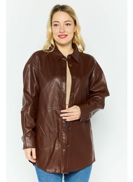 Women Sold jacket Shirt, Brown