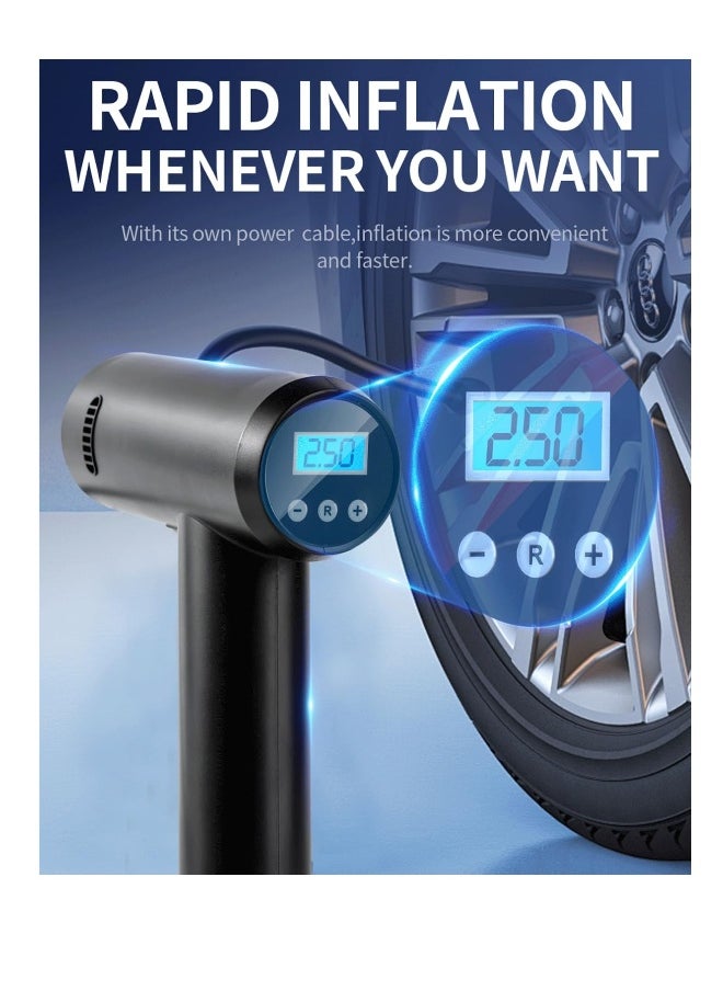Generic Portable Tire Inflator, 150 PSI Digital Air Compressor with Smart Gauge, LED Light, Auto Shut-Off for Car Tires, Motorcycles, Bicycles, Balloons, Swim Rings, Air Mattresses (12V DC)  - Image 2