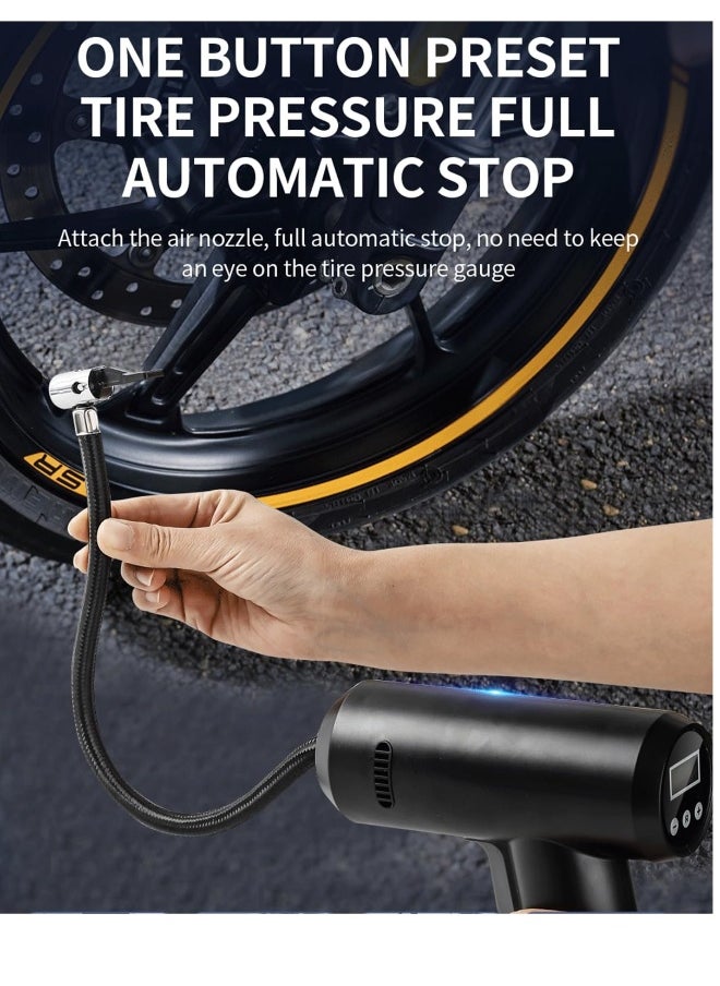 Generic Portable Tire Inflator, 150 PSI Digital Air Compressor with Smart Gauge, LED Light, Auto Shut-Off for Car Tires, Motorcycles, Bicycles, Balloons, Swim Rings, Air Mattresses (12V DC)  - Image 5