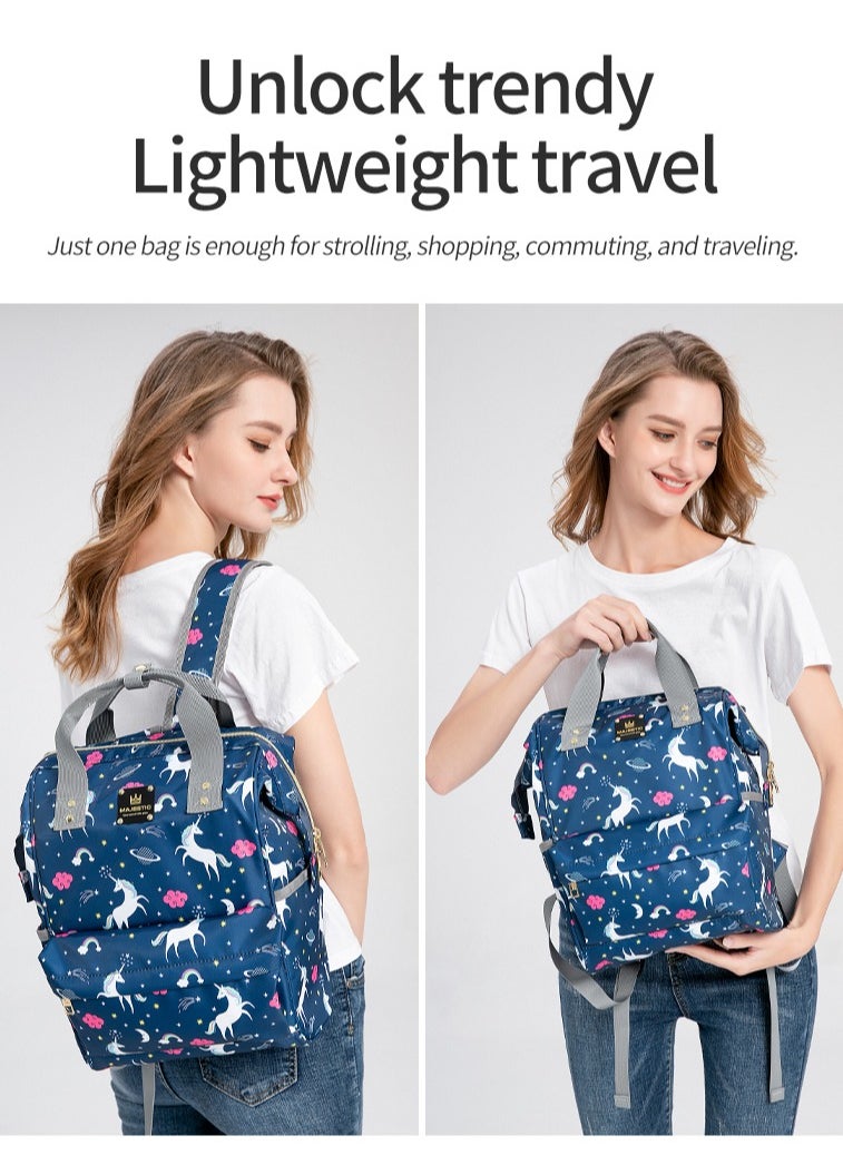 Majestic - 142 Mummy Maternity Diaper Waterproof Multifunctional large capacity backpack bag Pink - Image 1