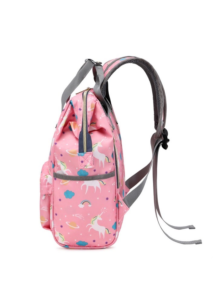 Majestic - 142 Mummy Maternity Diaper Waterproof Multifunctional large capacity backpack bag Pink - Image 1