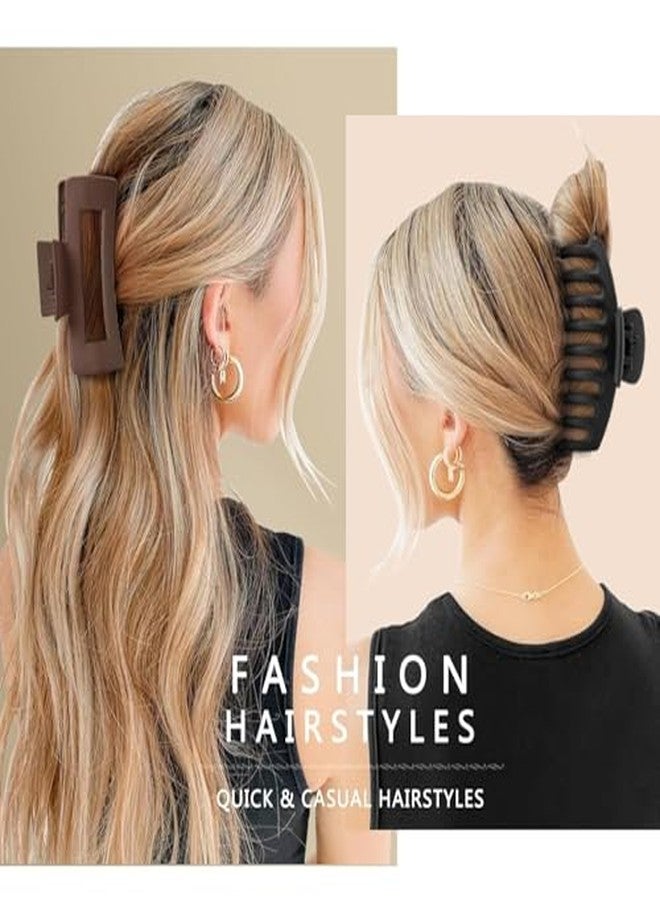 ANNACREATIONS ANNA CREATIONS 4 Pcs Large Matte Hair Claw Clips for Women and Girls, Strong Hold Non-Slip Hair Clutcher for Thick and Thin Hair, Durable Design Hair Clips - Image 4