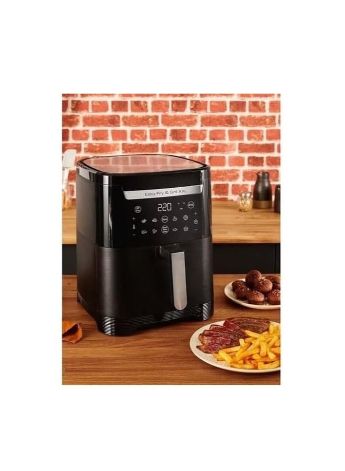 Tefal 2*1 Air Fryer & Grill , 6.5 L, 8 Preset Programs, 1830 Watt, Touch, Digital, non-stick basket, Black – EY8018EG 6.5 L 1830 W EY8018EG Black - Image 3